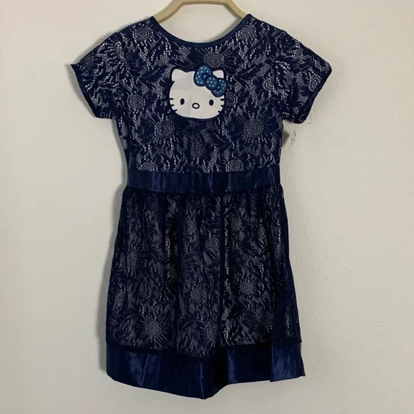 Hello Kitty Dresses | Hello Kitty Navy Lace Dress | Color: Black/Blue | Size: 10g | Riccine's Closet Hello Kitty Dresses | Hello Kitty Navy Lace Dress | Color: Black/Blue | Size: 10g | Riccine's Closet